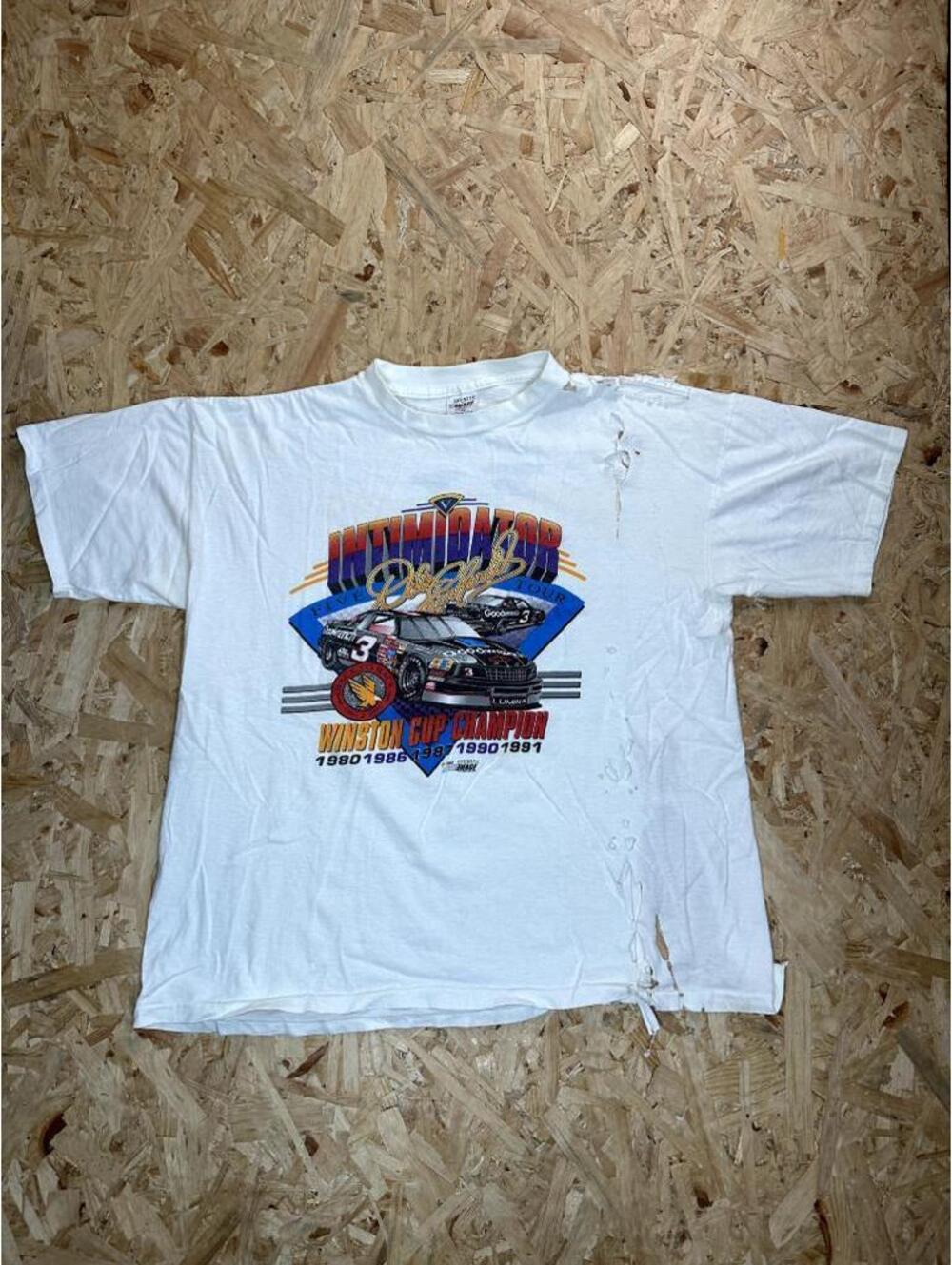 Vintage 1992 Dale Earnhardt Intimidator Tour T-Shirt XL Winston Cup Champion